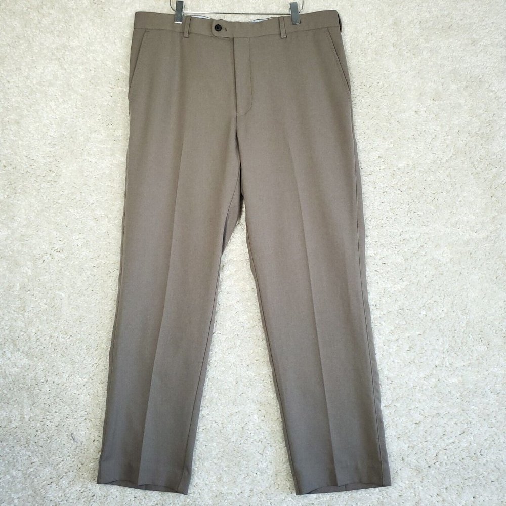 Peter Millar Wicking Pants Men 36 x 30 Green Trousers Straight Leg Golf Golfing